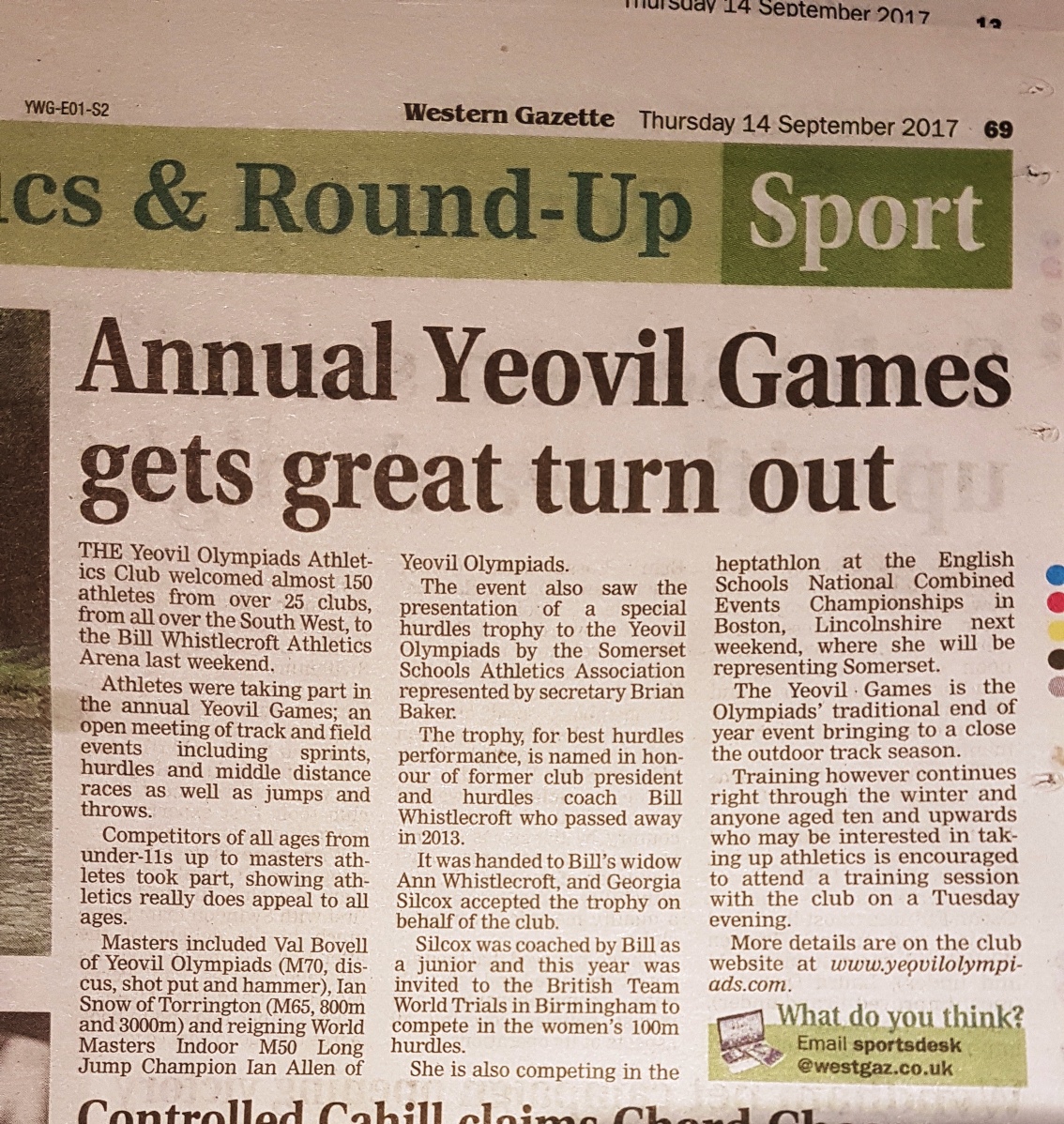 Yeovil Games 2017
